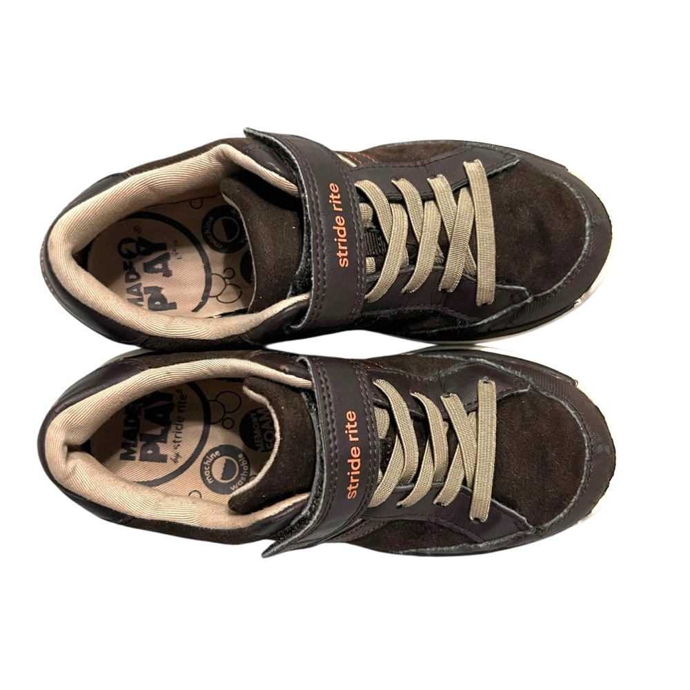 Stride Rite Sz 1M Boys Made 2 Play Cory Brown & Tan Sneakers Athletic Shoes - Picture 5 of 7